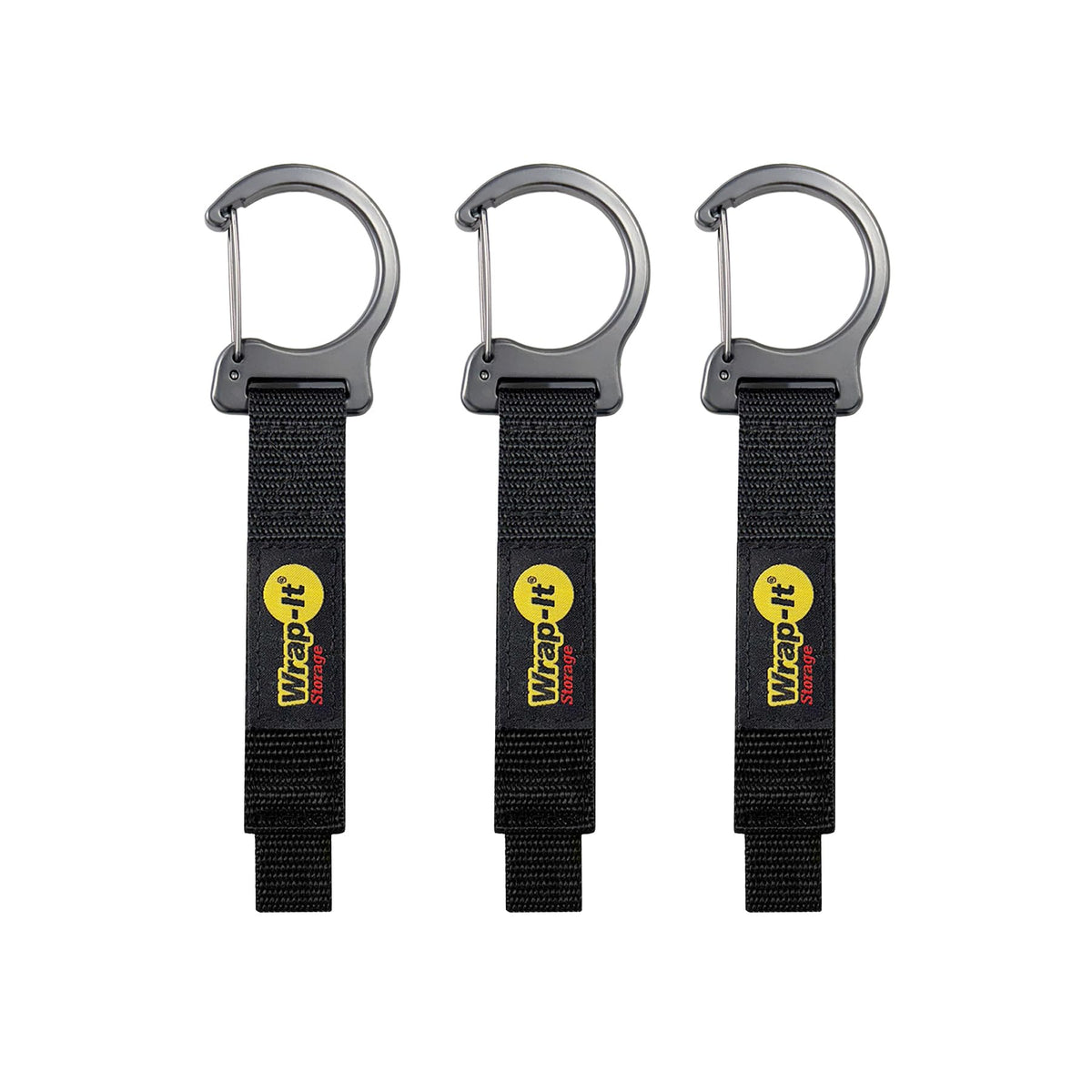 Wrap-It Storage Quick Clips 10-inch cord strap with metal clip keeps cables organized