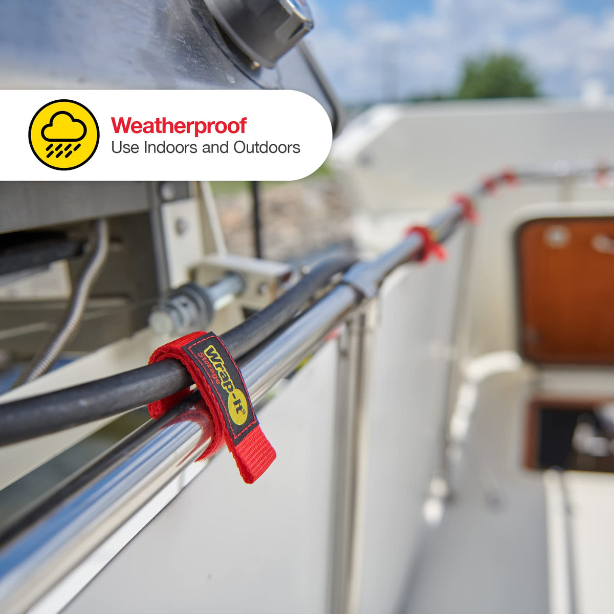 Wrap-It Storage Quick-Strap extension cord holder keeps cables neat.