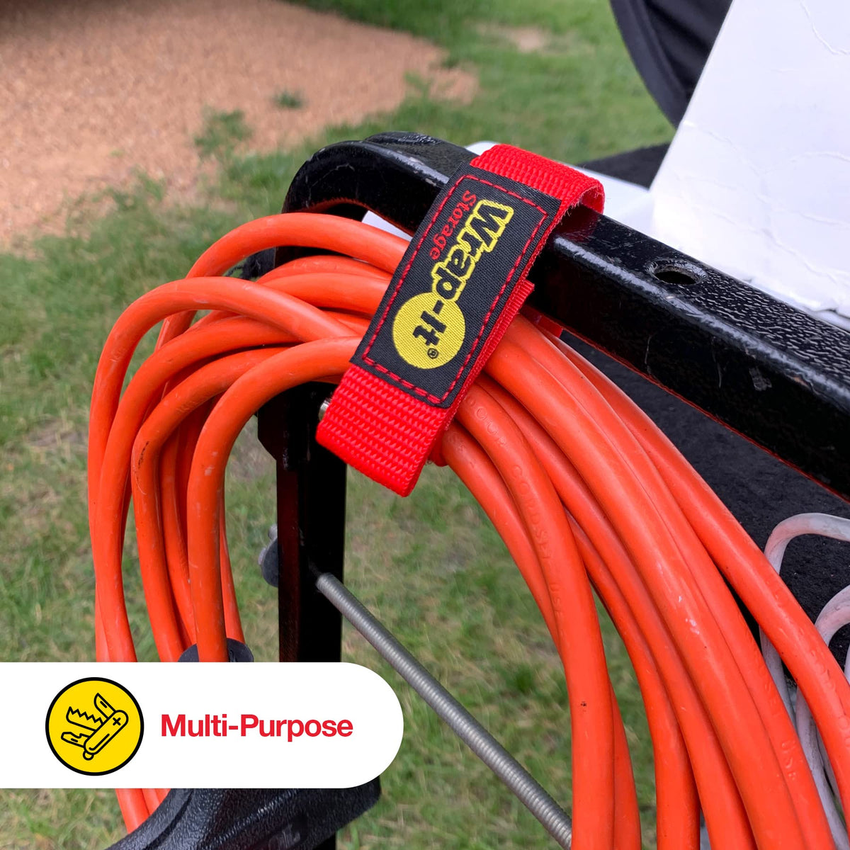 Wrap-It Storage Quick-Strap keeps RV cords organized during trips.