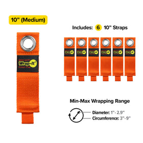 Wrap-It Storage rope storage orange secures rope for easy retrieval.
