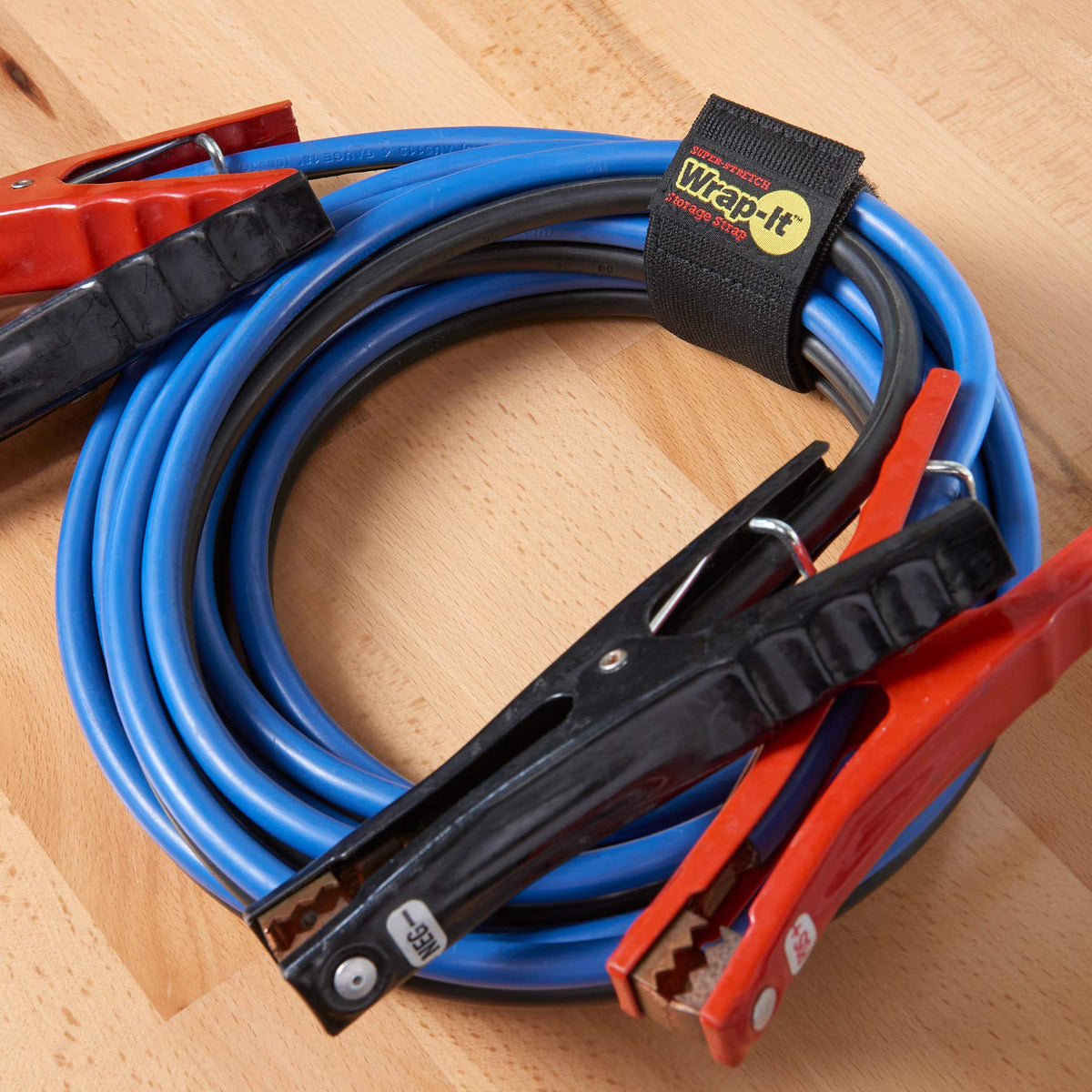 Wrap-It Storage straps laid beside ruler to show length options for correct sizing benefit