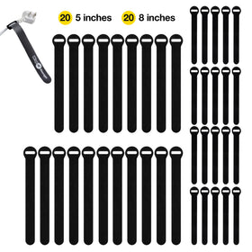 Wrap-It Storage 5in cable ties in a backpack for travel cord control