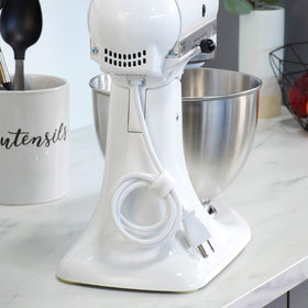 Wrap-It Storage appliance cord organization for desk setup