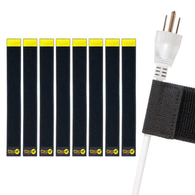 Wrap-It Storage Selfie Straps 12-Inch eight-pack cord wrap keeps cables organized and tidy