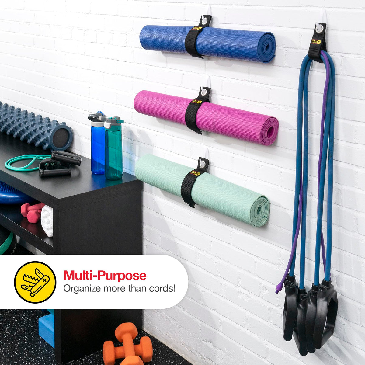Wrap-It Storage six-pack straps arrive ready for simple organizing.