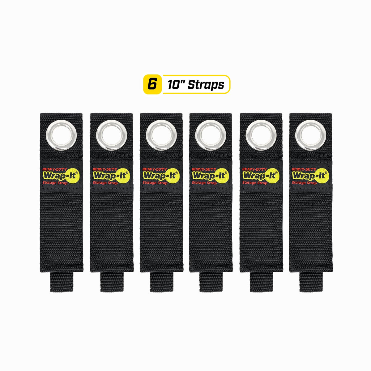Wrap-It Storage strap closeup reveals durable polypropylene suited for heavy hoses.