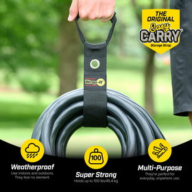 Wrap-It storage strap hanging garden hose for organized outdoor space.