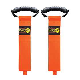 Wrap-It Storage strap secures building materials and cables in a shed.