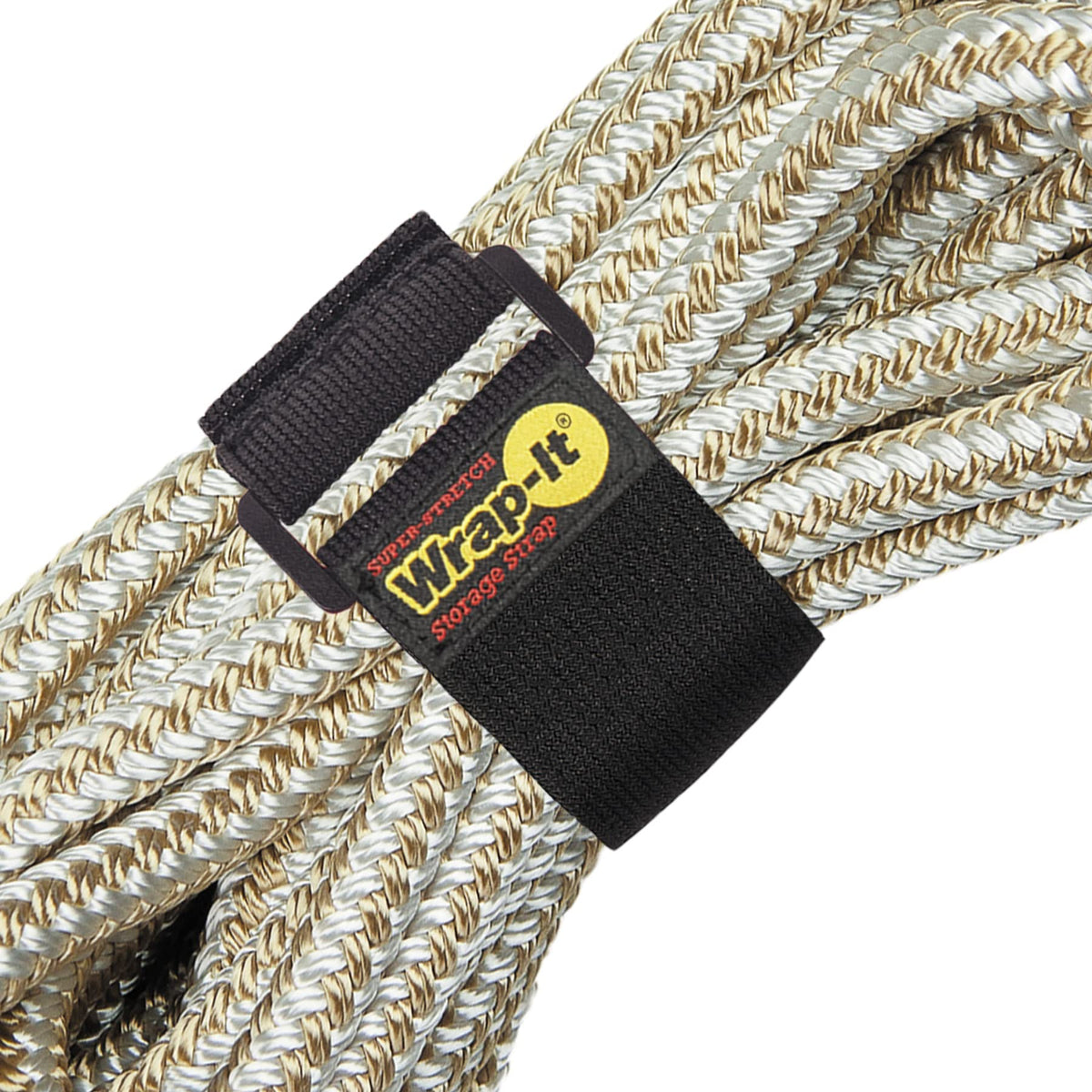 Wrap-It Storage Super-Stretch 6-inch strap secures cords for tidy cable storage.
