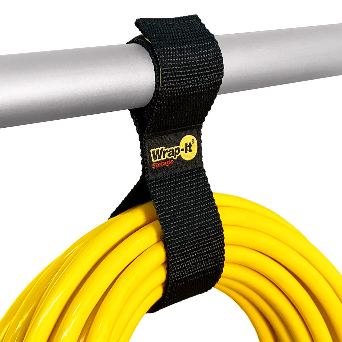 Wrap-It Twin-Straps 12-inch dual-ended strap secures cables for neat storage.