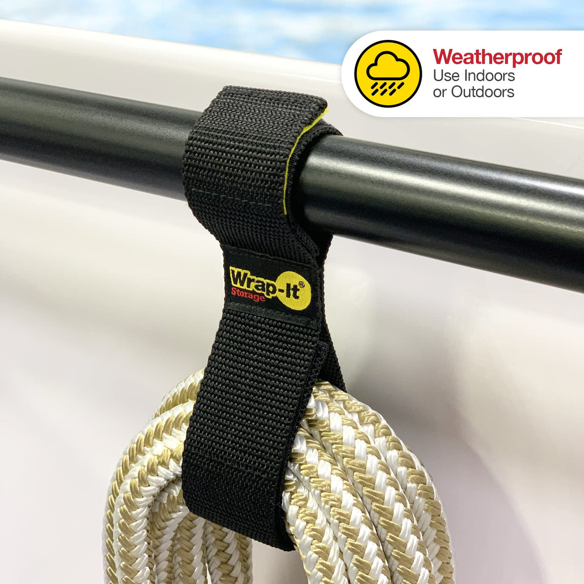 Wrap-It Twin-Straps heavy-duty cords tamed in garden and patio setups.