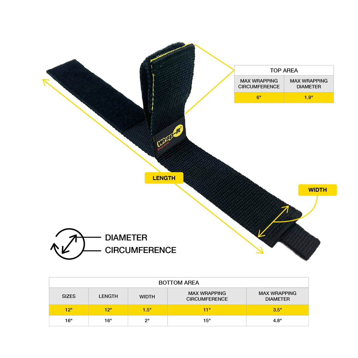 Wrap-It Twin-Straps shop-vac-handle use secures hoses for easy access.