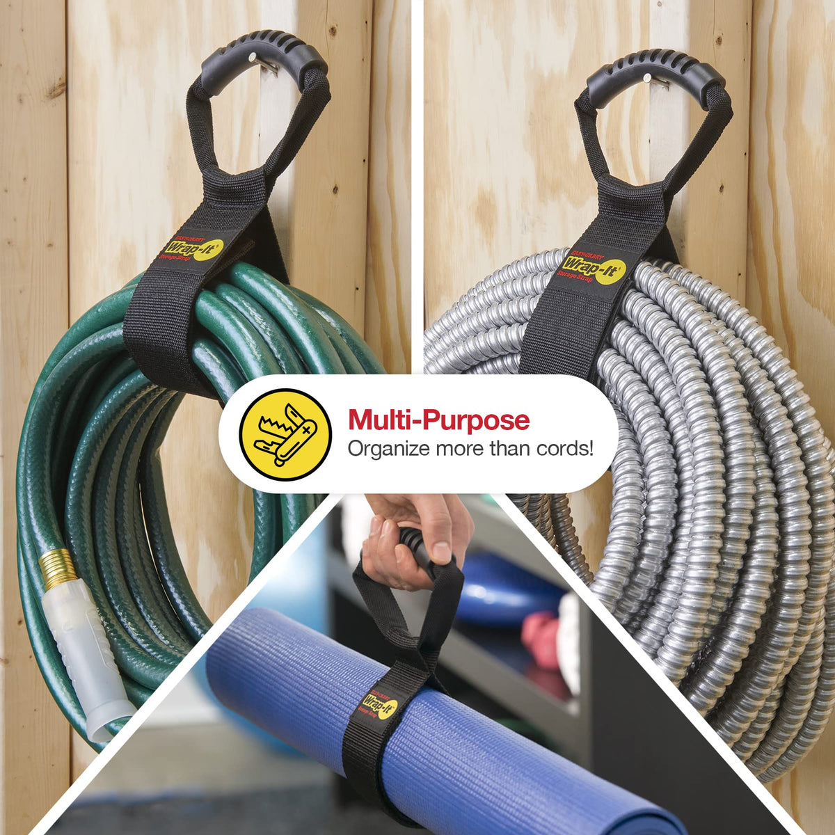 Wrap-It Storage vacuum hose and tools wrap secures hoses and tools
