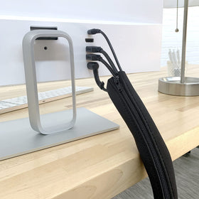 Wrap-It Storage zipper cable sleeve zip closure simplifies cord management.