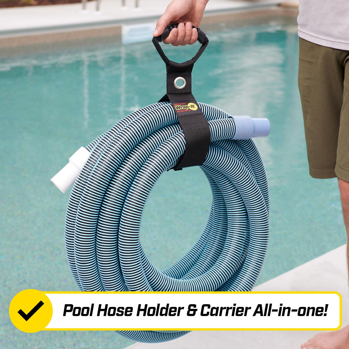 Wrap-It Easy-Carry strap carrying handle used to bundle gear.