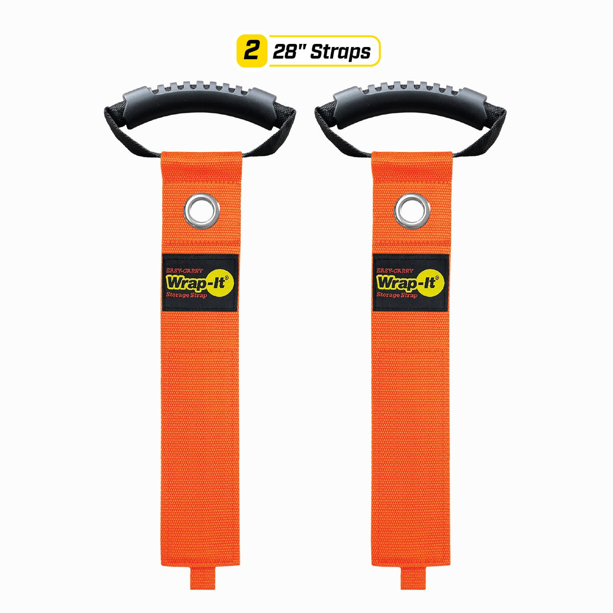Wrap-It Storage 28-inch strap holds hoses and cords neatly for outdoor use.