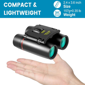 WRNRN 12x25 mini binoculars in use for bird watching with clear detail.