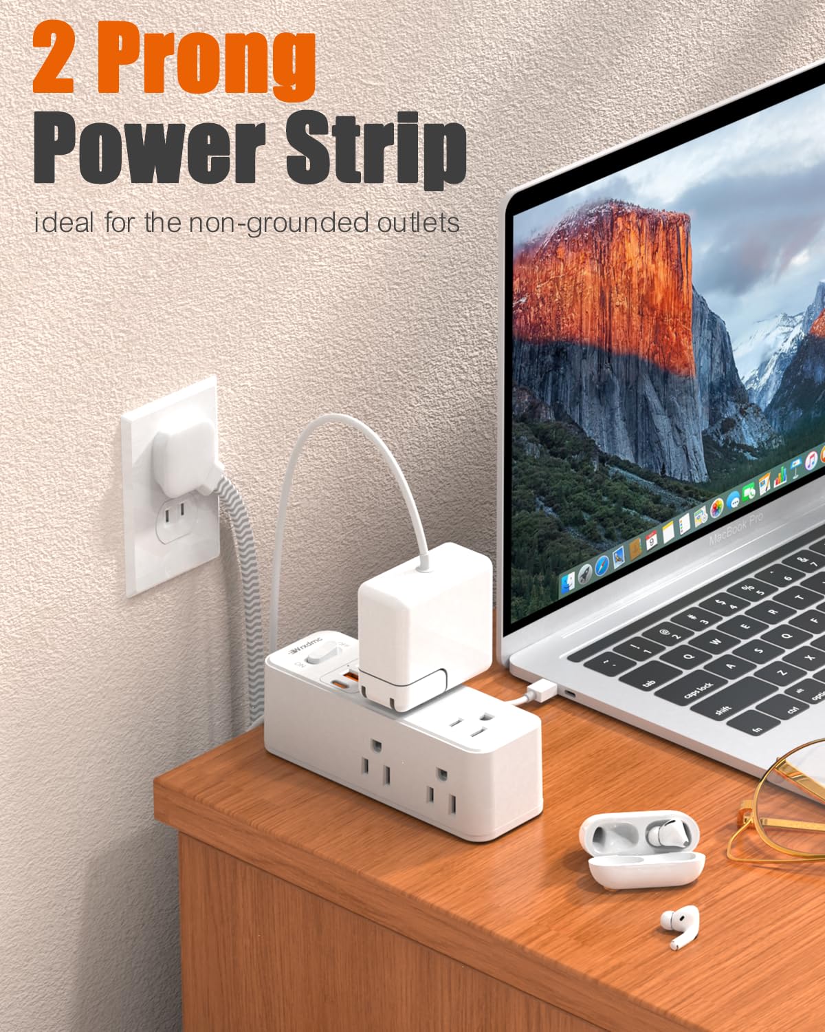 Wrxdmc 10ft extension cord offering flexible placement behind furniture