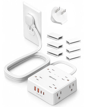 Wrxdmc adapter converting two-prong to three-prong for grounded-style use.