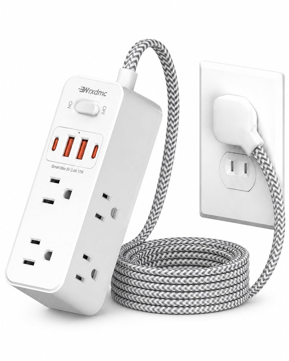 Wrxdmc 2-prong to 3-prong adapter for non-grounded outlets in older homes
