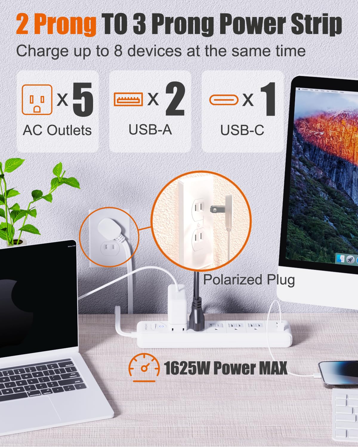 Wrxdmc 5ft extension cord enabling flexible placement and reach