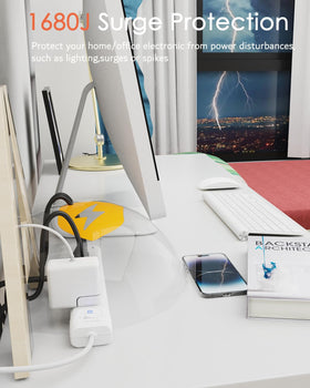 Wrxdmc compact 5 ft extension cord offers flexible placement.