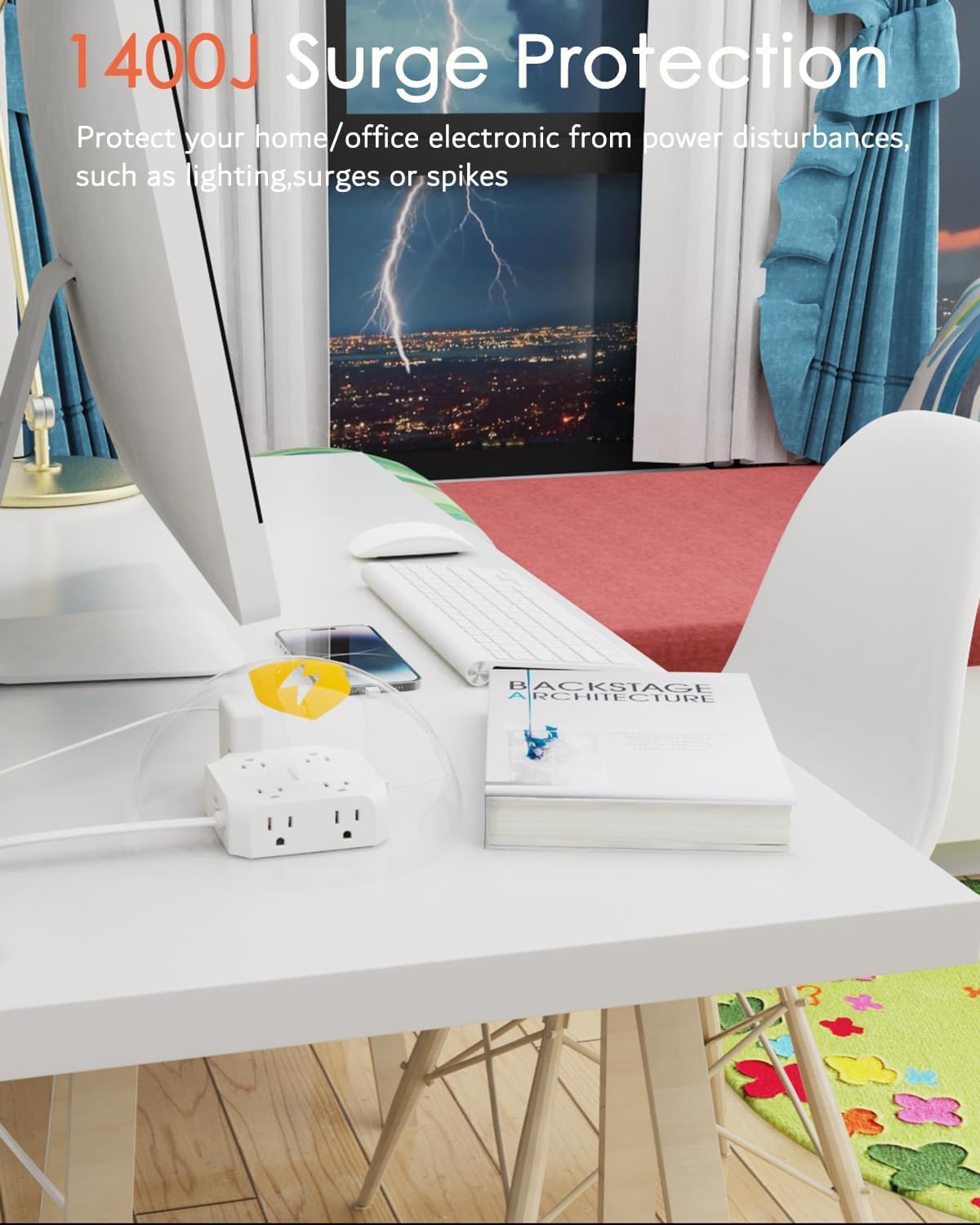 Wrxdmc charging multiple devices in living room, powers and charges safely