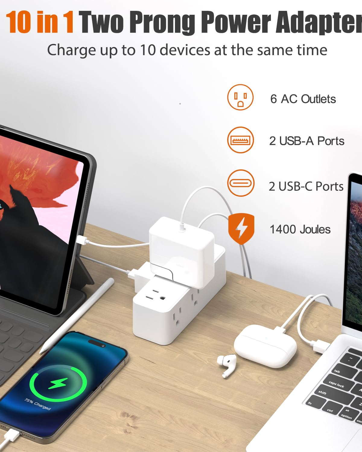 Wrxdmc flat 0.27 inch plug with 45-degree angle saves wall space