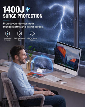 Wrxdmc surge indicator light shows protection is active.