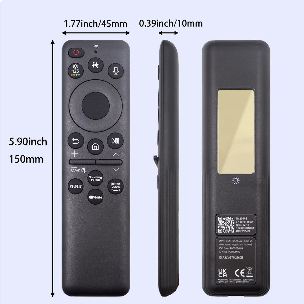 WSHAITE BN59-01480A remote-compatibility supports a wide model range.