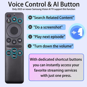 WSHAITE BN59-01480A remote-voice-search supports hands-free TV control.