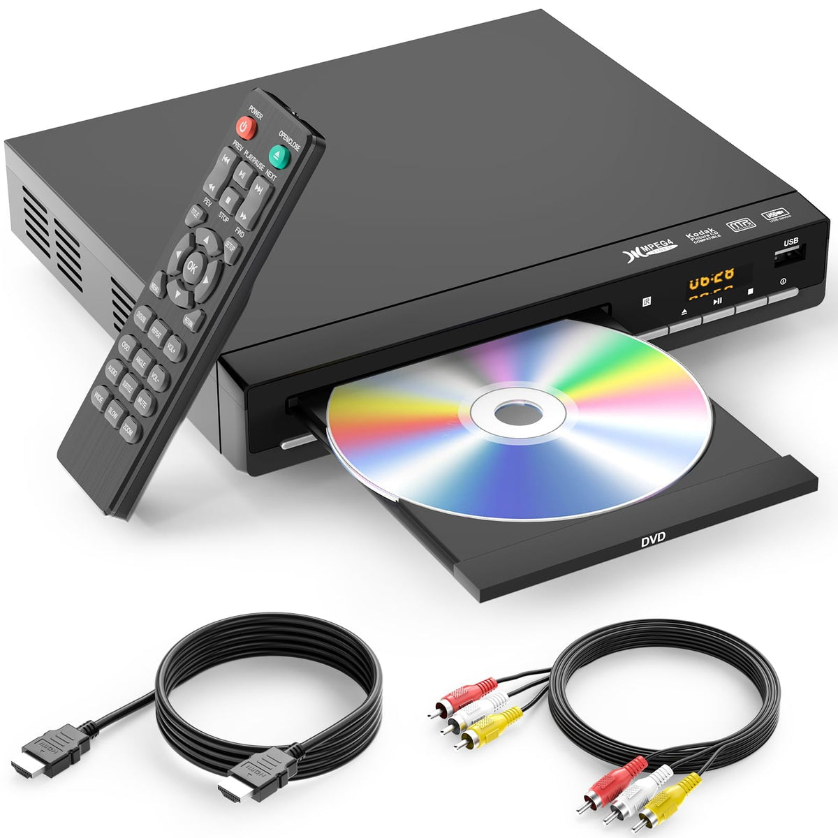 WSJSYH front view showing slim player and easy controls for simple setup