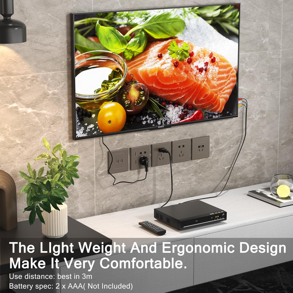 WSJSYH connected by HDMI to HDTV delivering sharper 1080P video
