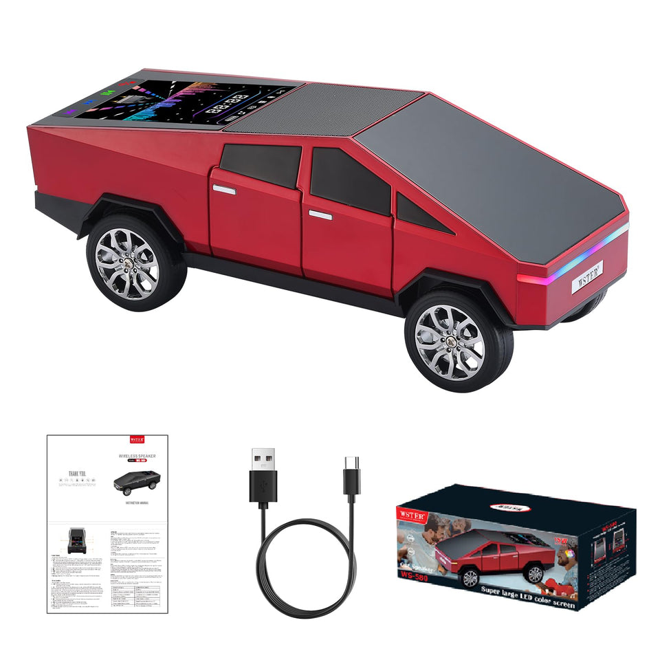 WSTER WS-580 front view showing grille and car design, playful desktop sound