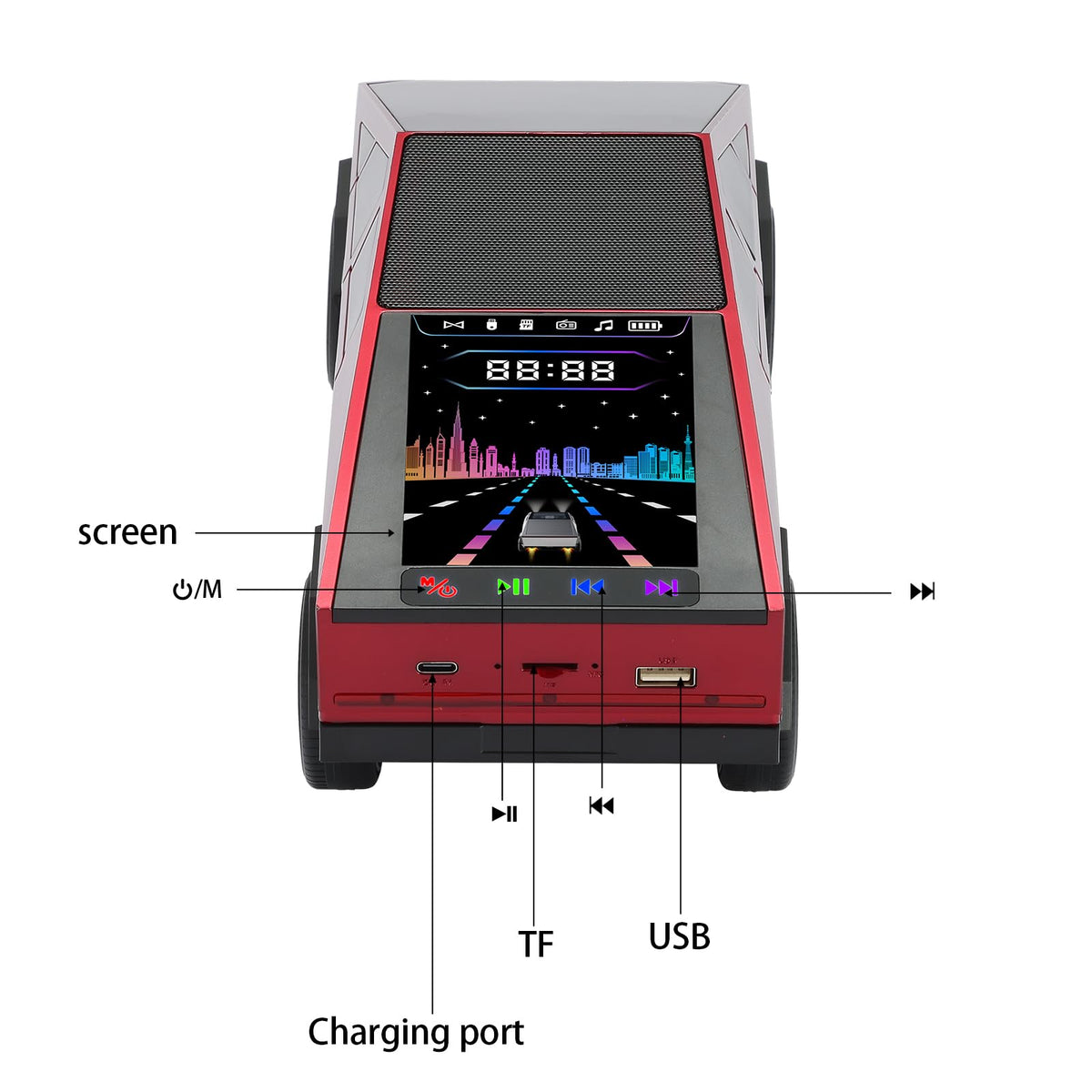 WSTER WS-580 on a desk in lifestyle scene, stylish car-inspired decor