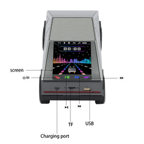 WSTER WS-580 beside a hand for size comparison illustrating compact portability