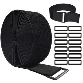 WSZJINB 16ft adjustable cable straps with twelve buckles for versatile cable organization.