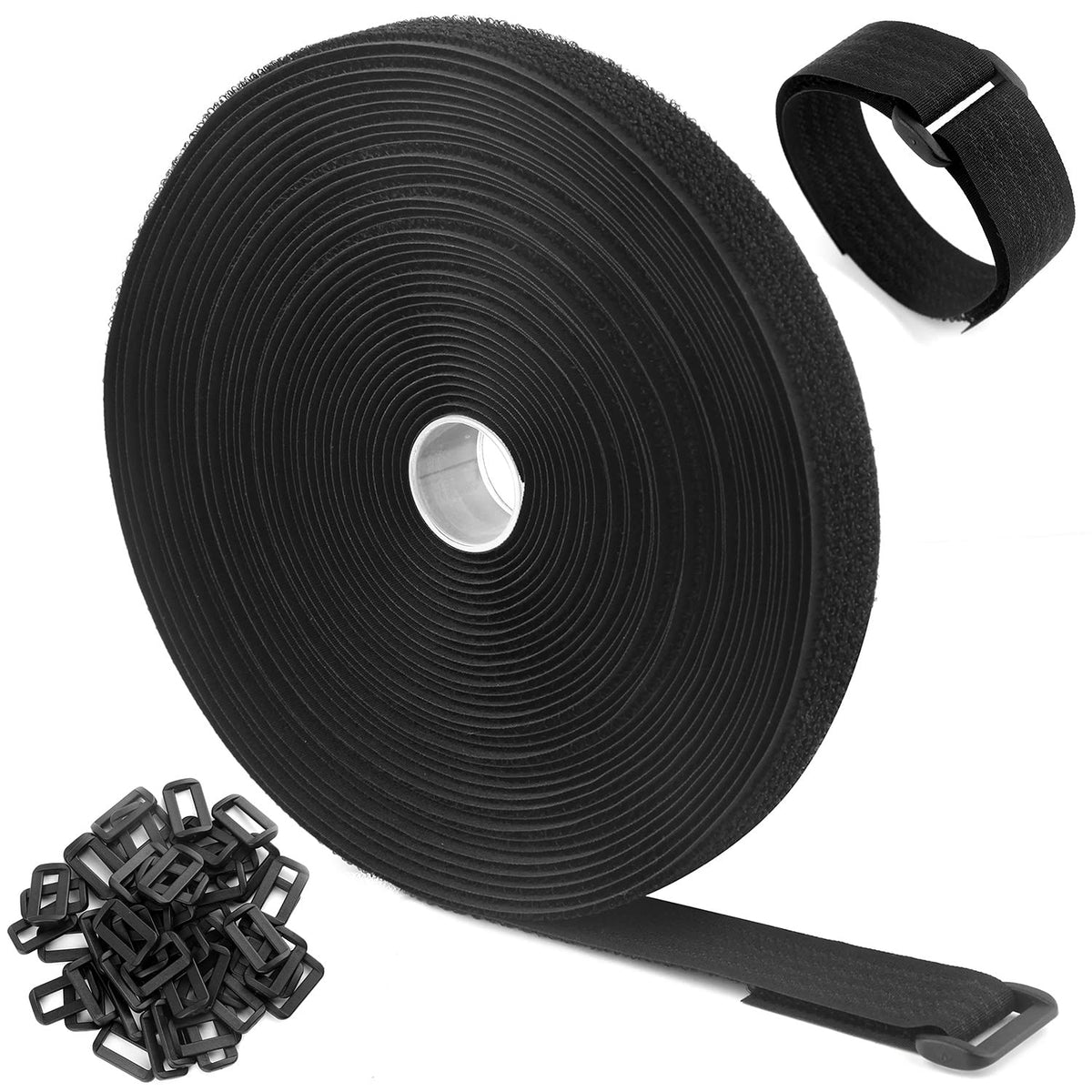 WSZJINB adjustable cable straps coiled for tidy storage and quick deployment