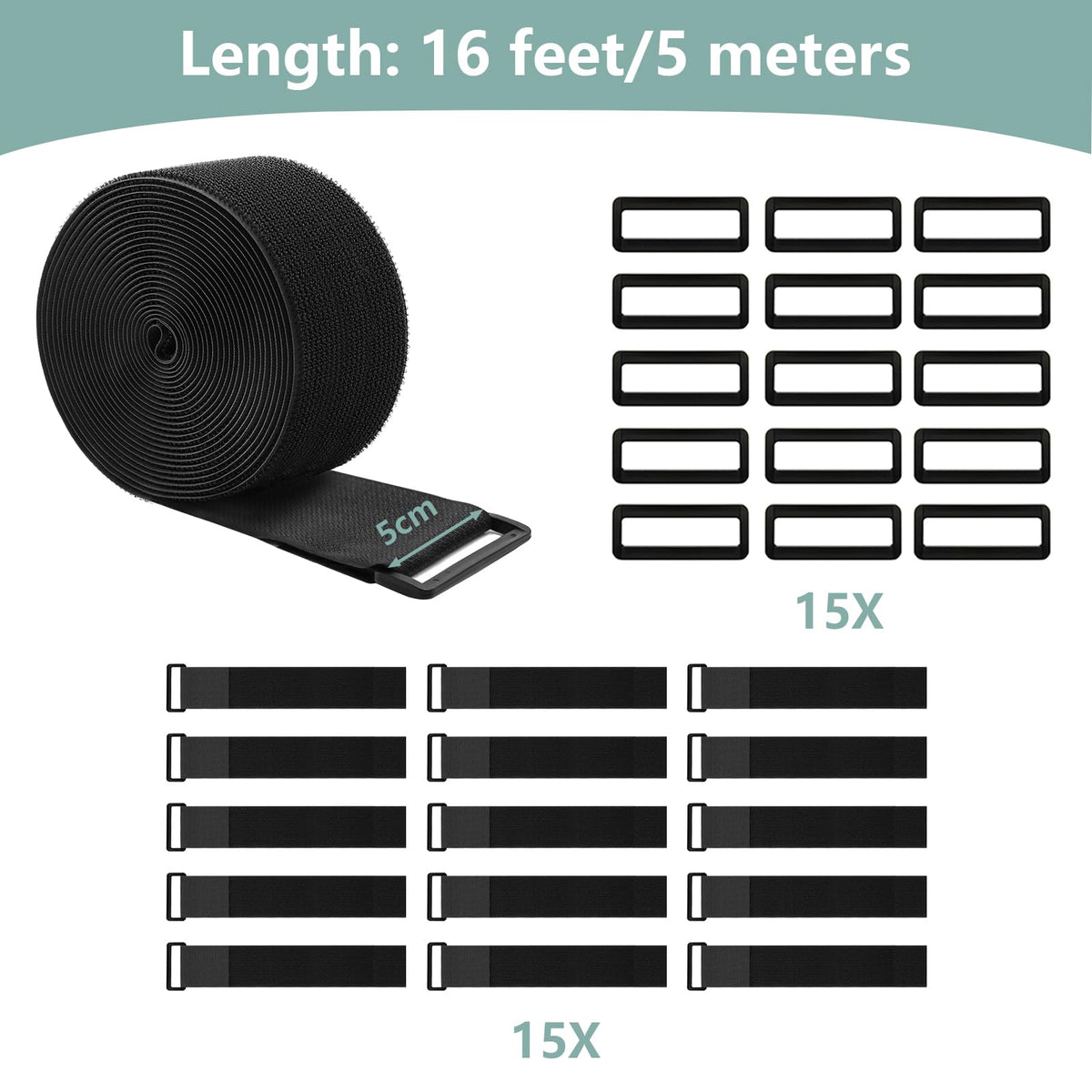 WSZJINB wide cable ties in use for organized storage and quick access.