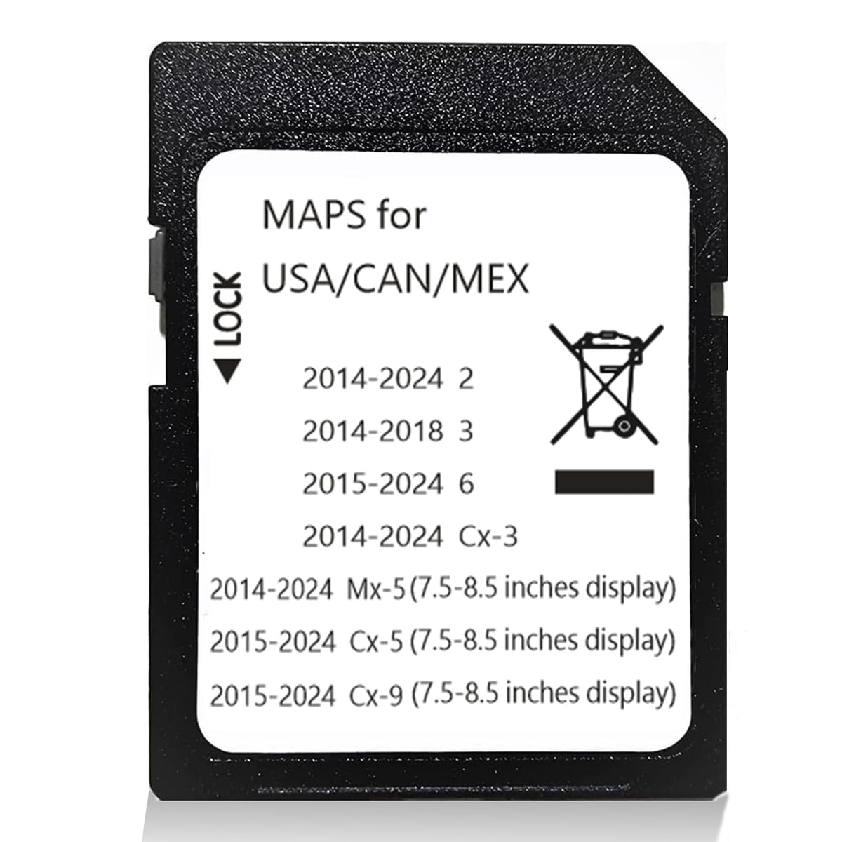 WTEYAR front view of SD card showing model and fitment, confirms easy plug-and-play