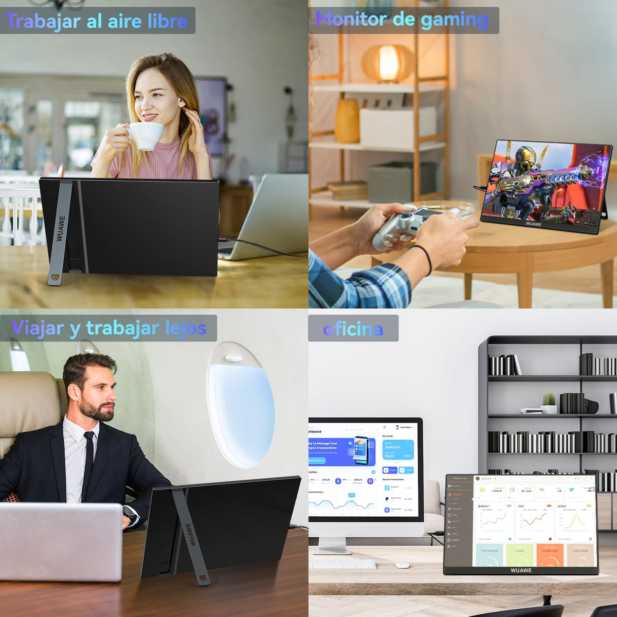 WUAWE multiple display modes for duplicating, extending, or vertical layouts