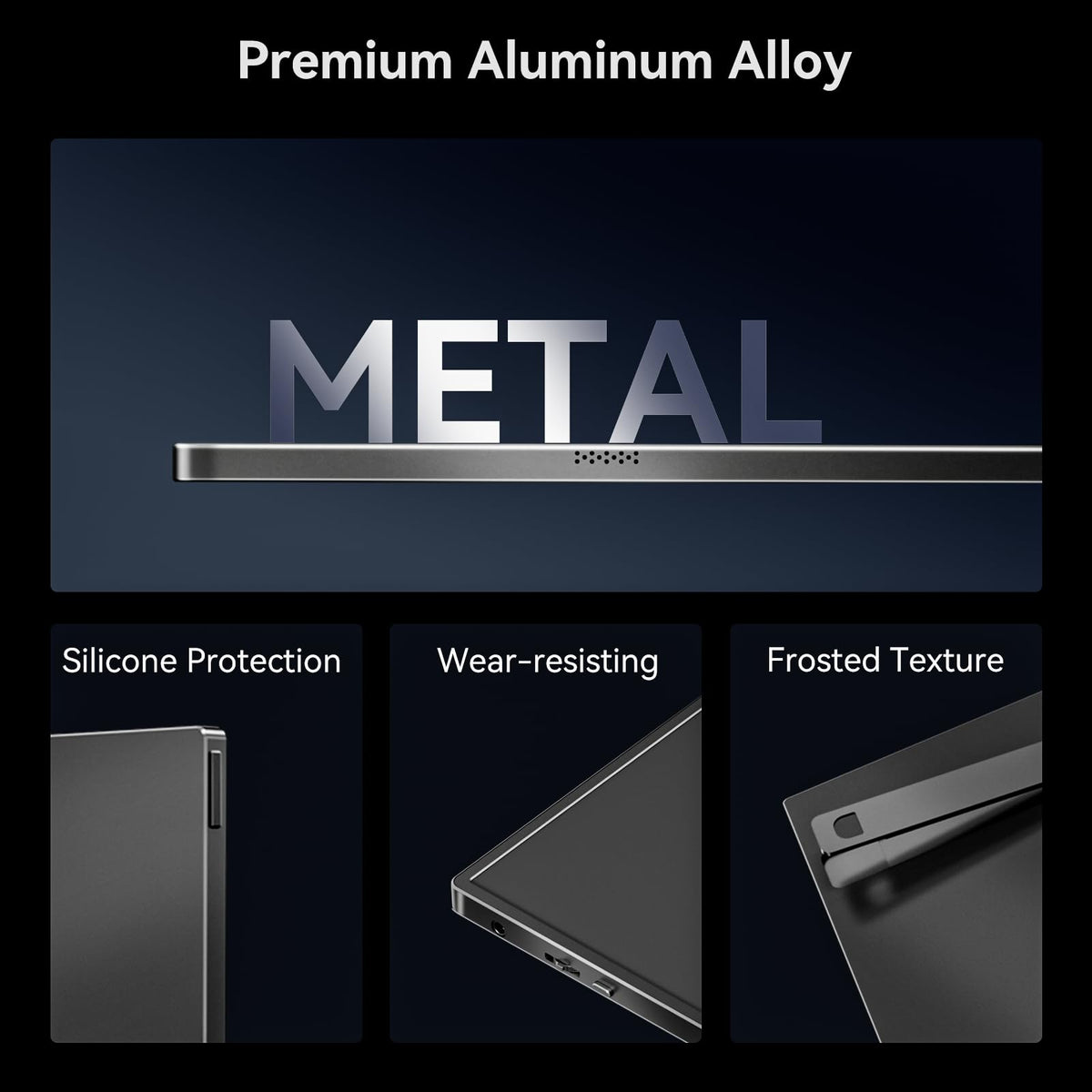 WUAWE aluminum texture close-up showing durable premium build