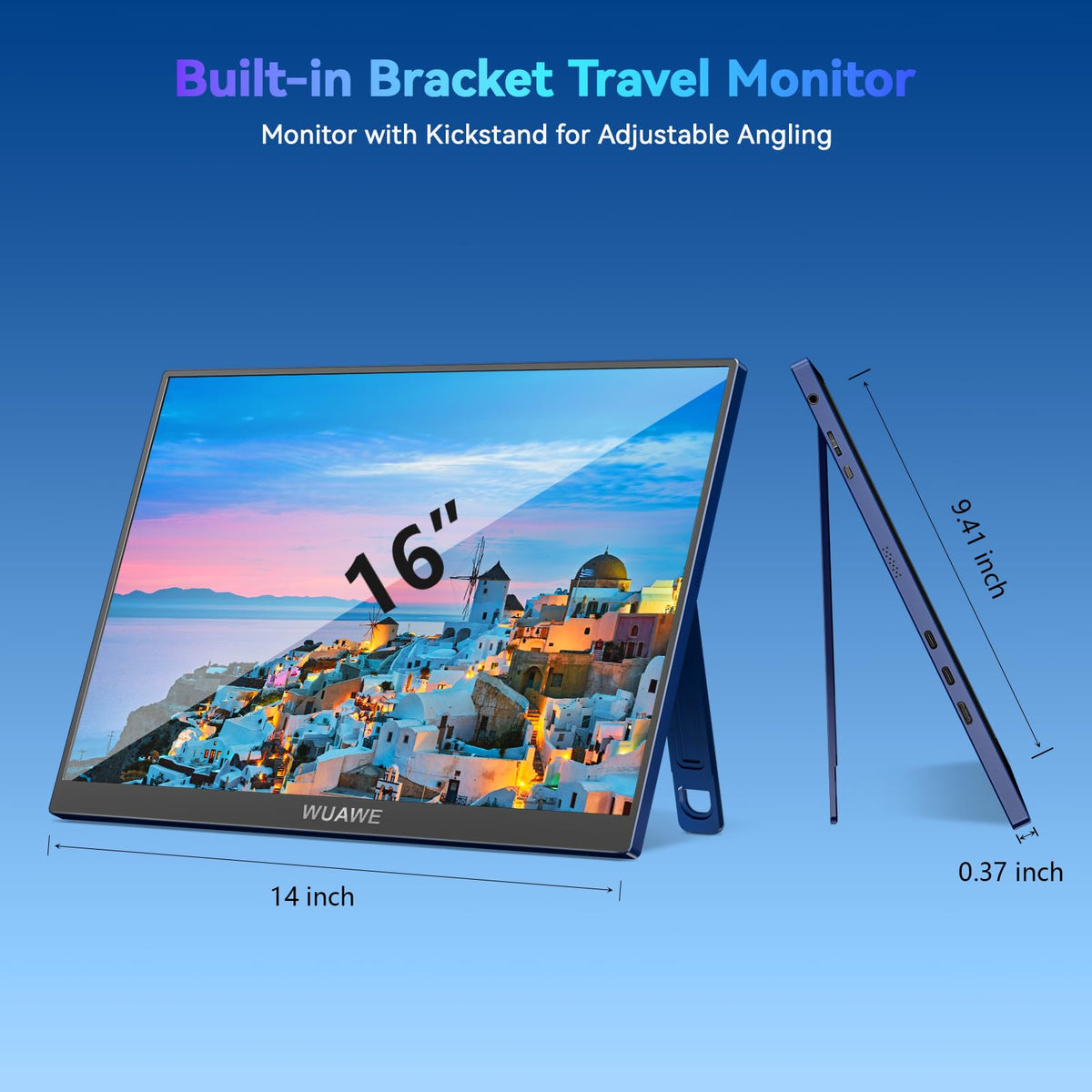 WUAWE slim aluminum side profile highlighting thinness and elegant design