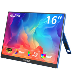 WUAWE 16-inch portable monitor front view for immersive gaming.