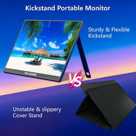WUAWE monitor side ports show USB-C and Mini-HDMI for easy connectivity.