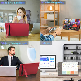 WUAWE 16-inch portable monitor with FreeSync to reduce lag during gaming or video