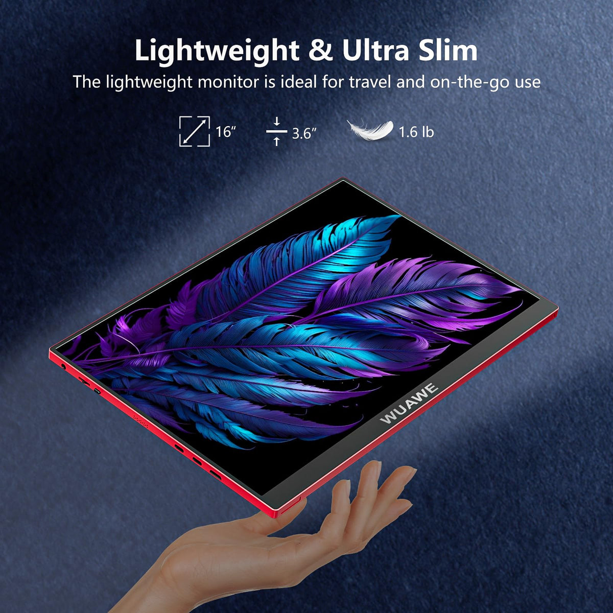 WUAWE gift-for-her monitor works with Mac, PC, iPhone, Xbox and PS5 for versatile use.