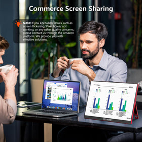 WUAWE portable monitor 16 USB-C cables ready for phone or tablet connections.