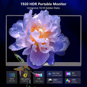WUAWE portable monitor USB-C connectivity enables seamless power and video across devices.