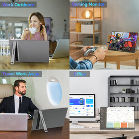 WUAWE compact workspace setup on the go showing portable productivity.